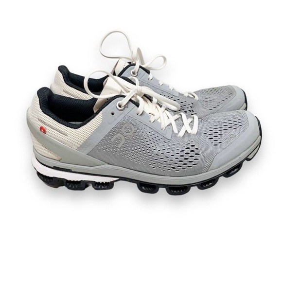 On Cloud women’s Cloudsurfer Glacier Gray Black-running shoes size 6.5 - Picture 2 of 11